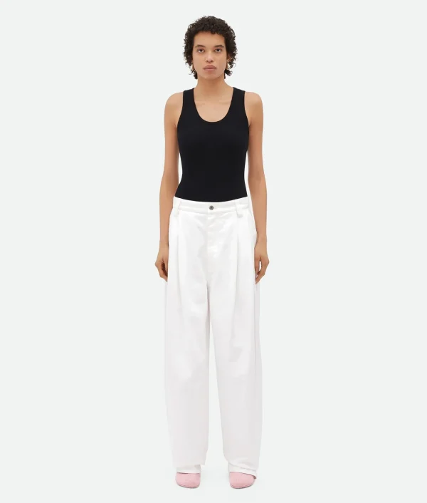 Bottega Veneta Pleated Denim Trousers>Women Denim