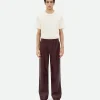 Bottega Veneta Wide Leg Leather Trousers> Leather | Trousers And Shorts