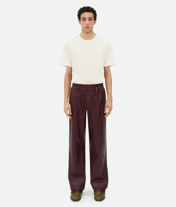 Bottega Veneta Wide Leg Leather Trousers> Leather | Trousers And Shorts