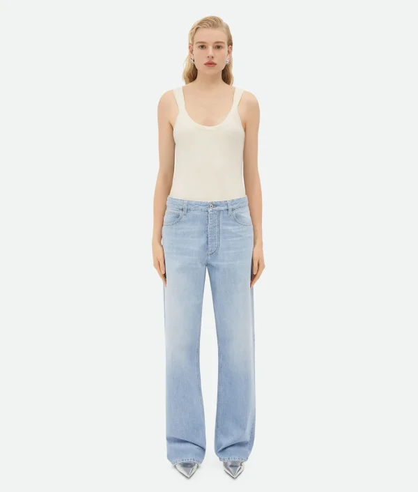 Bottega Veneta Wide Leg Light-Bleached Denim>Women Denim