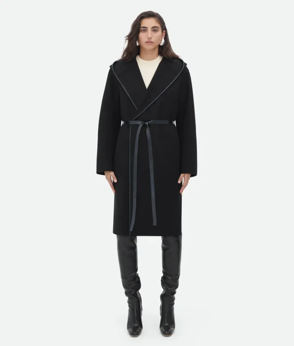 Bottega Veneta Wool And Cashmere Hooded Coat>Women Coats