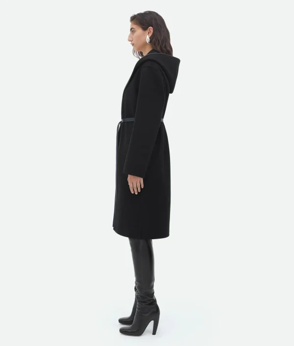 Bottega Veneta Wool And Cashmere Hooded Coat>Women Coats