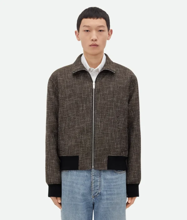 Bottega Veneta Wool And Cotton Pied De Poule Blouson> Jackets