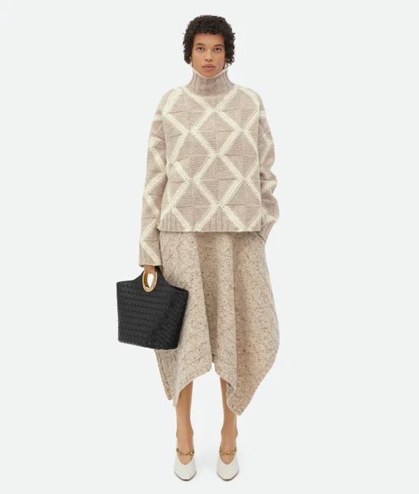 Bottega Veneta Wool Argyle Intarsia Jumper>Women Knitwear