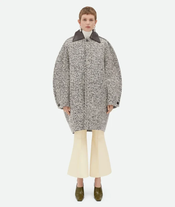 Bottega Veneta Wool Boucle Chevron Coat>Women Coats
