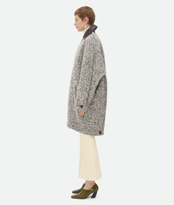 Bottega Veneta Wool Boucle Chevron Coat>Women Coats