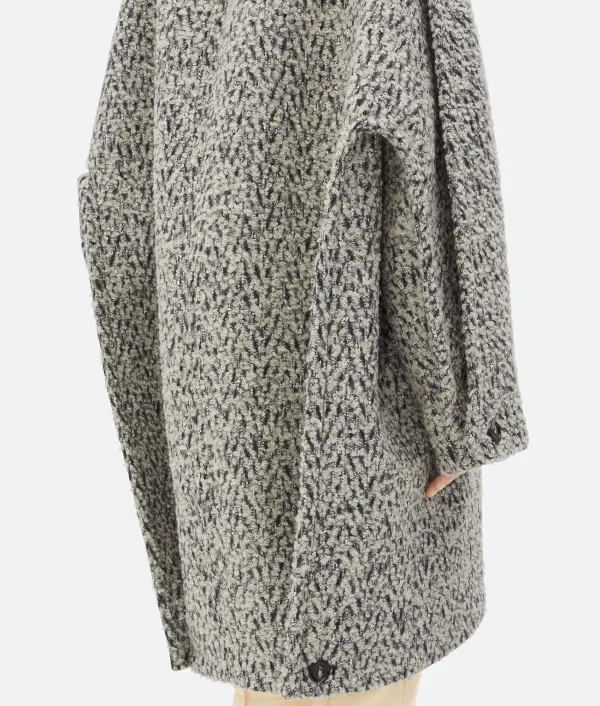 Bottega Veneta Wool Boucle Chevron Coat>Women Coats