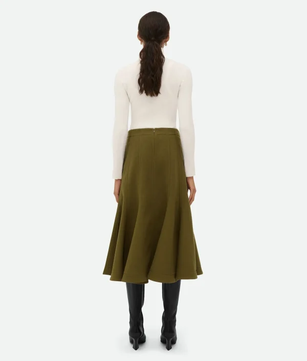 Bottega Veneta Wool Crepe Skirt>Women Skirts