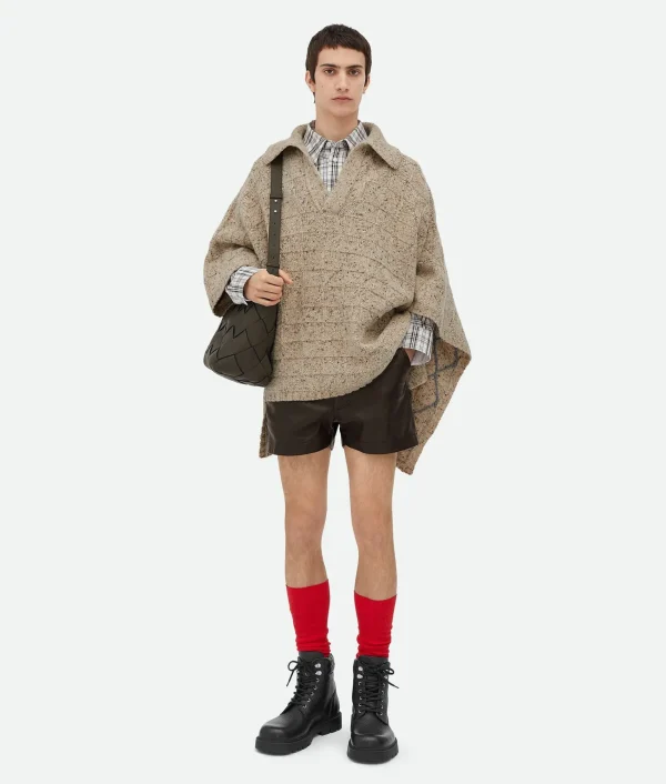 Bottega Veneta Wool Diamond Poncho> Knitwear