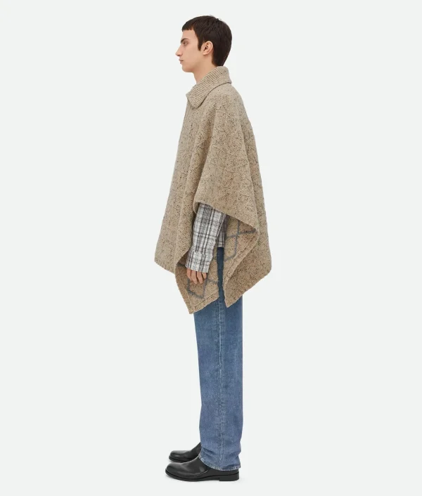 Bottega Veneta Wool Diamond Poncho> Knitwear