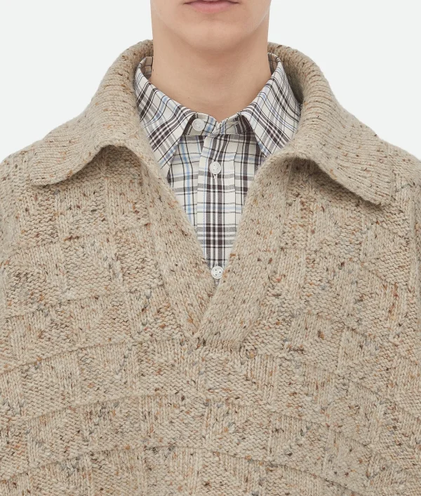 Bottega Veneta Wool Diamond Poncho> Knitwear