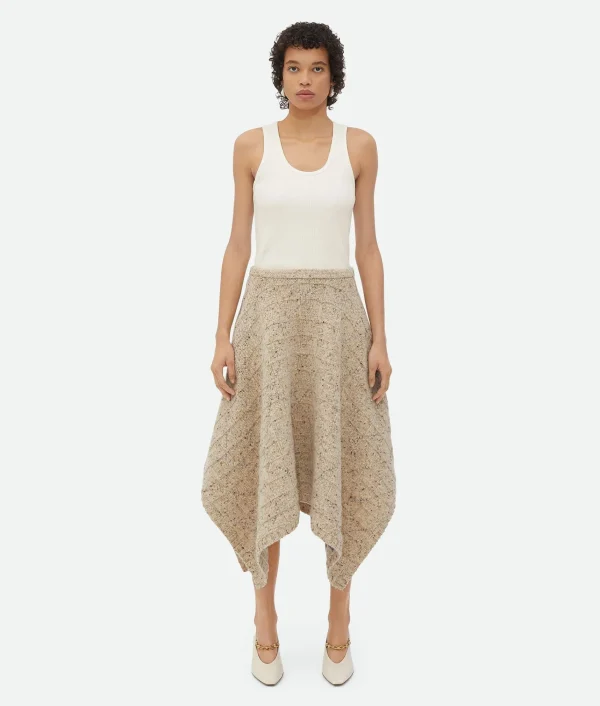 Bottega Veneta Wool Diamond Skirt>Women Skirts