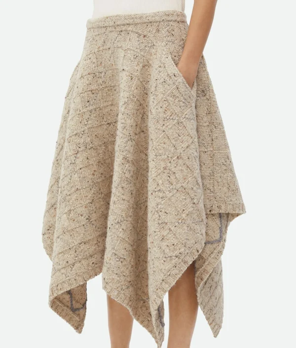Bottega Veneta Wool Diamond Skirt>Women Skirts