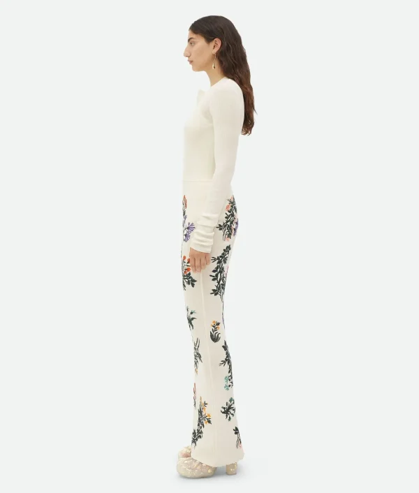 Bottega Veneta Wool Flowers Long Skirt>Women Skirts