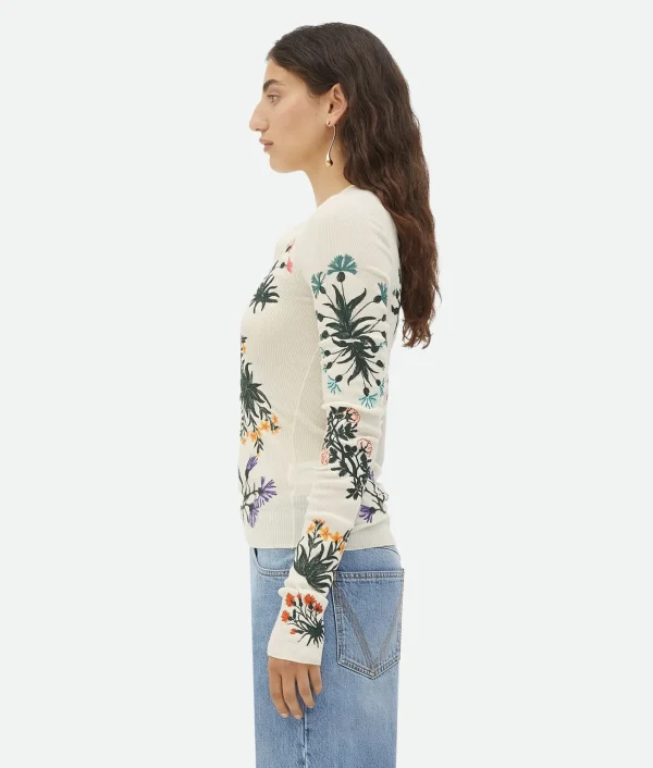 Bottega Veneta Wool Flowers Top>Women Tops And T-Shirts