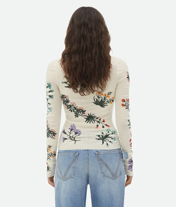 Bottega Veneta Wool Flowers Top>Women Tops And T-Shirts