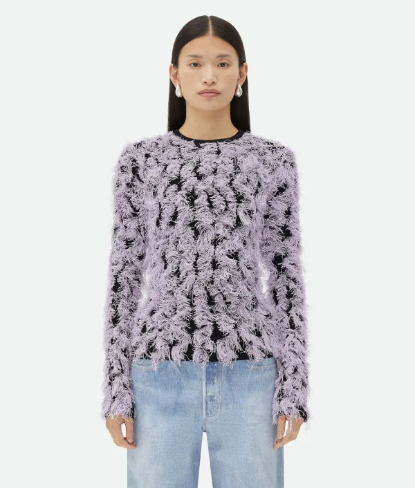 Bottega Veneta Wool Fringed Sweater>Women Knitwear