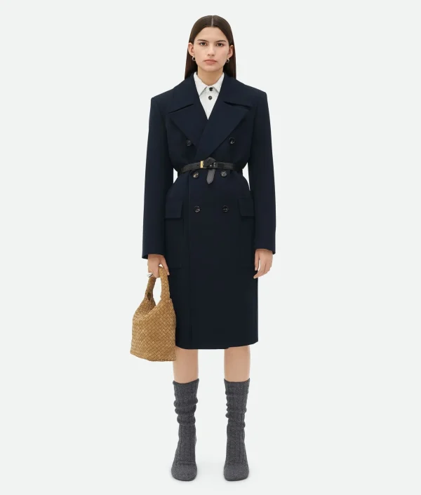 Bottega Veneta Wool Gabardine Coat>Women Coats