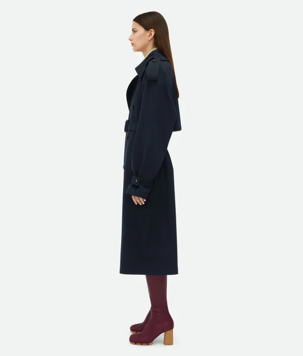 Bottega Veneta Wool Gabardine Trench Coat>Women Coats