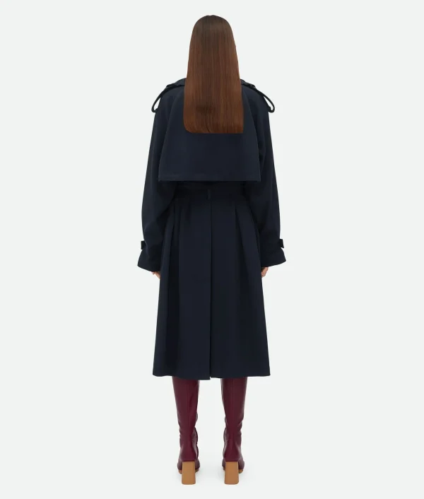 Bottega Veneta Wool Gabardine Trench Coat>Women Coats
