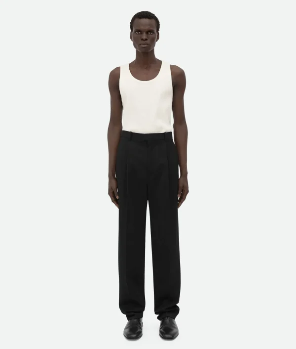 Bottega Veneta Wool Grain De Poudre Trousers> Trousers And Shorts