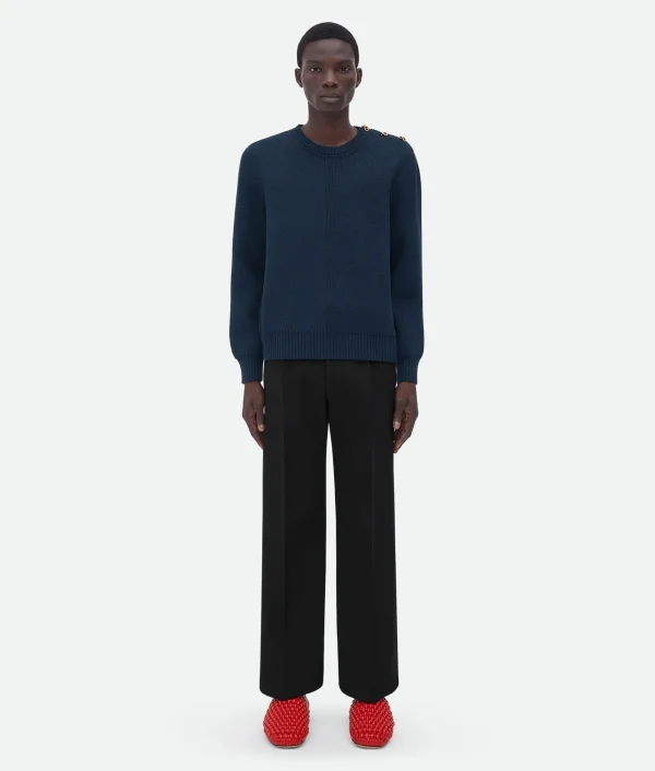Bottega Veneta Wool Jumper With Metal Knot Buttons> Knitwear