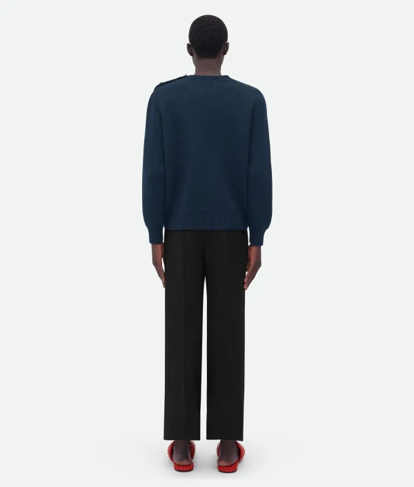 Bottega Veneta Wool Jumper With Metal Knot Buttons> Knitwear