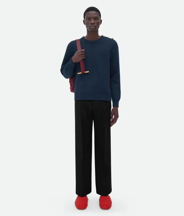Bottega Veneta Wool Jumper With Metal Knot Buttons> Knitwear