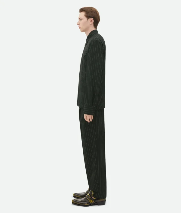 Bottega Veneta Wool Pinstripe Shirt> Shirts