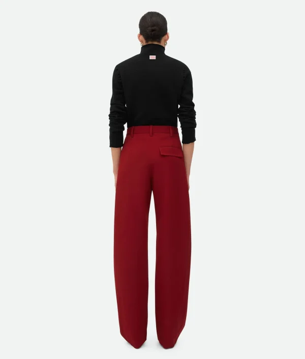 Bottega Veneta Wool Twill Rounded Leg Trousers>Women Trousers And Shorts