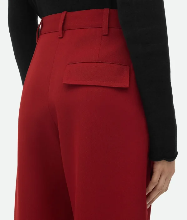 Bottega Veneta Wool Twill Rounded Leg Trousers>Women Trousers And Shorts