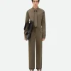Bottega Veneta Wool Twill Shirt With Triangle Pocket> Shirts