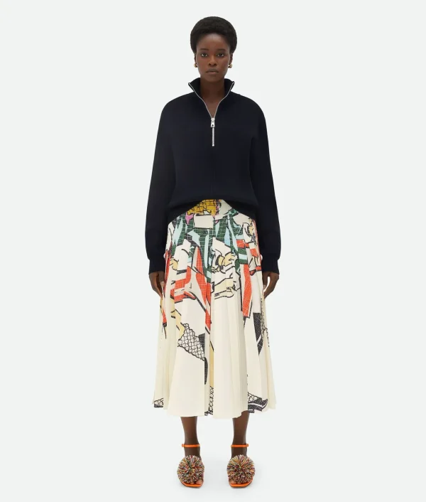 Bottega Veneta Wool Zippered Jumper>Women Knitwear