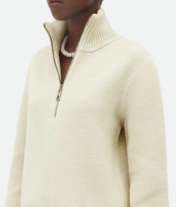 Bottega Veneta Wool Zippered Jumper>Women Knitwear