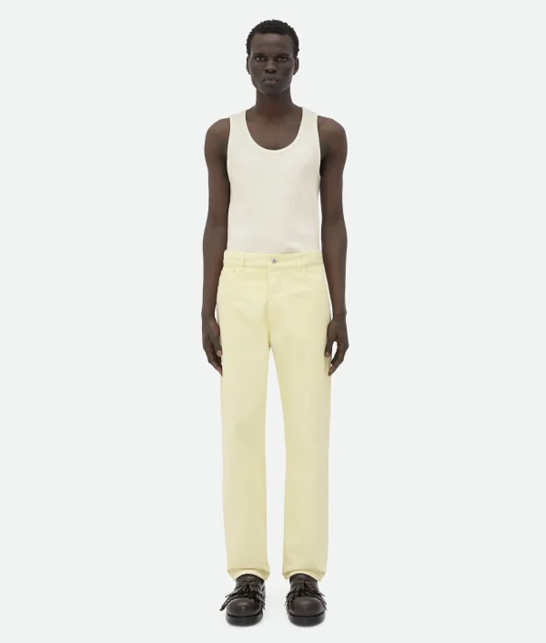 Bottega Veneta Yellow Wash Wide Leg Denim> Denim