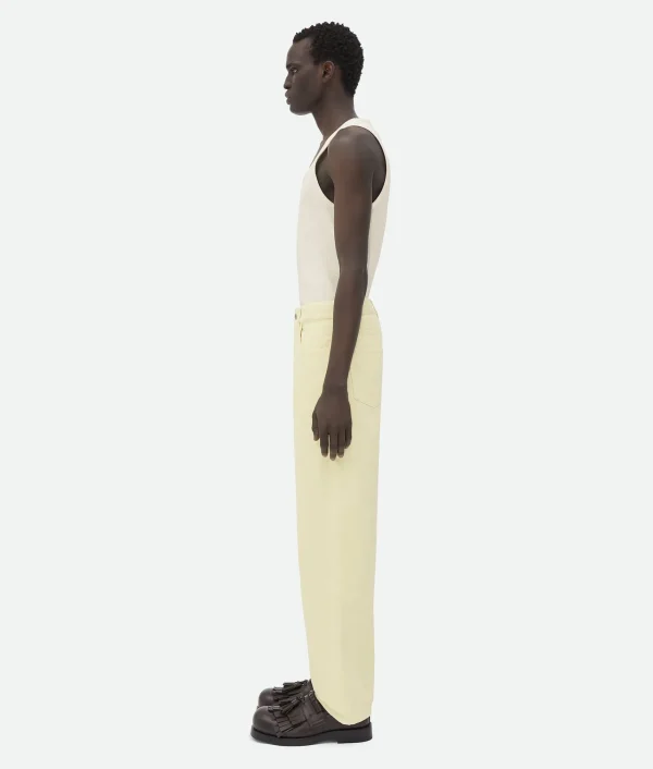 Bottega Veneta Yellow Wash Wide Leg Denim> Denim