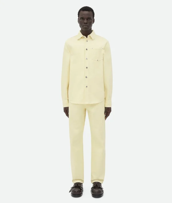 Bottega Veneta Yellow Wash Wide Leg Denim> Denim