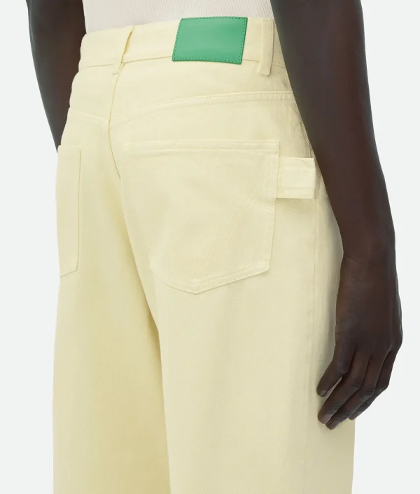 Bottega Veneta Yellow Wash Wide Leg Denim> Denim