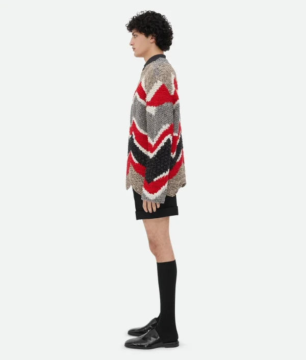 Bottega Veneta Zig Zag Cotton Knit Jumper> Knitwear