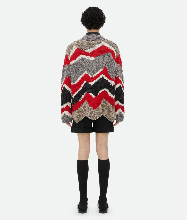 Bottega Veneta Zig Zag Cotton Knit Jumper> Knitwear