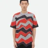 Bottega Veneta Zig-Zag Jacquard Knitted T-Shirt> T-Shirts